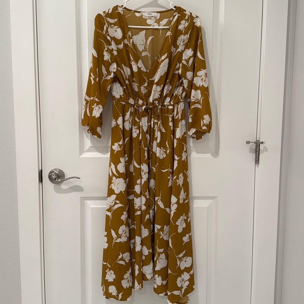 Floral Mustard Dress